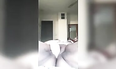 Ebony BBW Amateur Masturbates Her Shaved Cunt For A Creampie