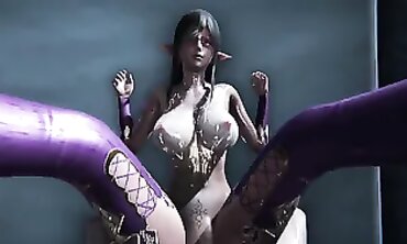 Dark Fantasy Land - Old Vampire's Seduction of Olga with Magic