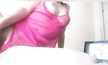 Brunette MILF Masturbates to Porn with XXL Toy