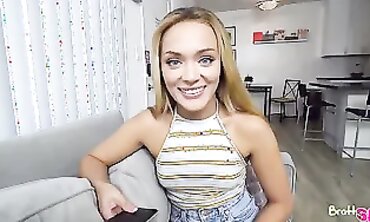 Step Sister Mylene Monroe Takes Sexy Selfies Then Rides POV