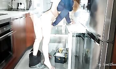 Cuckold Wife Seduces Plumber to Fix Leak While Husband Watches