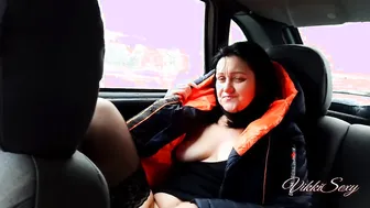 Russian MILF VikkiSexy Flashes and Masturbates in Public