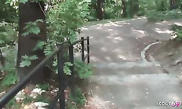 POV Blowjob From Cute German Girl Outside