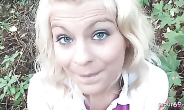 POV Blowjob From Cute German Girl Outside