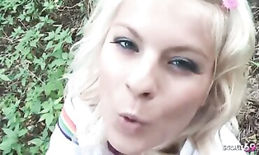 POV Blowjob From Cute German Girl Outside