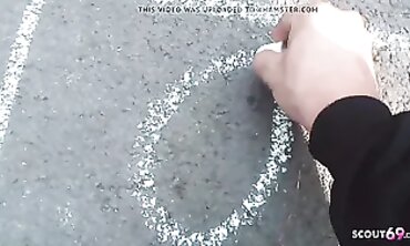 POV Blowjob From Cute German Girl Outside