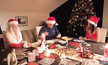 Tina Walker and Friend Share an Elderly Step-Grandpa