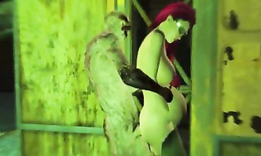 Monster Anal Orgy: Zombie Pulverizes Chick in Rough BDSM Action