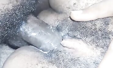 Big Black Cock Creampie on a Hairy BBW Milf