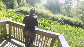 Cougar MILF KittyWife Shows Off Big Ass in See-Through Leggings at Park