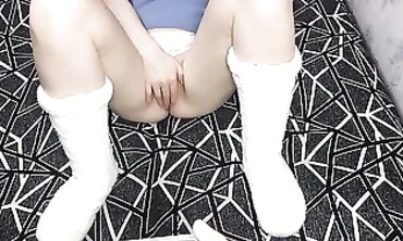 Cream Plus: Tight Milf Jacks Off in White Socks