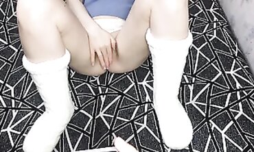 Cream Plus: Tight Milf Jacks Off in White Socks