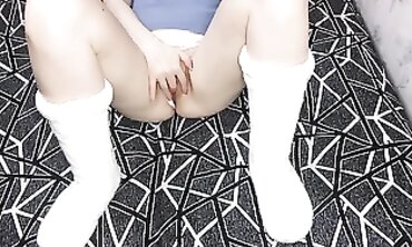 Cream Plus: Tight Milf Jacks Off in White Socks