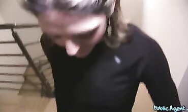 French Agent with Glasses Gets Screwed Outdoors