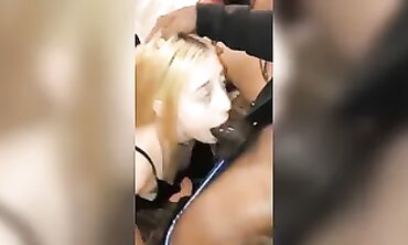 Snapchat Party: Two Girls Share A Gangbang With Their Homies