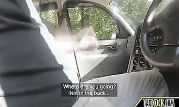 Blonde Beauty Gives A Head While Driving