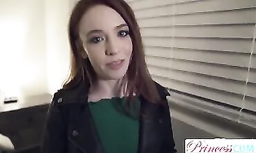 Petite Redhead Jay Romero's First Smooth Shave POV