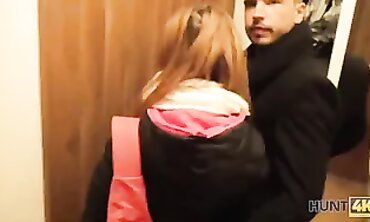 POV Redhead Hooker Gets Paid For A Blowjob