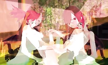 Sherria Blendy & Erza Scarlet in Futa Hentai Action