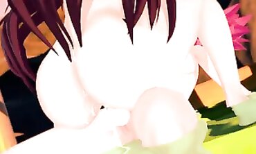 Sherria Blendy & Erza Scarlet in Futa Hentai Action