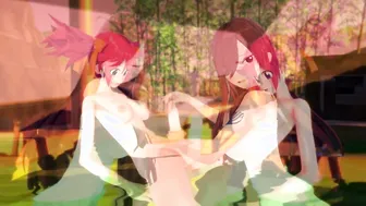 Sherria Blendy & Erza Scarlet in Futa Hentai Action