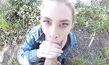 POV Outdoor Blowjob With Anya Olsen