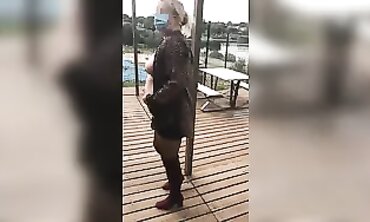 French MILFS Flapper Dancer Striptease - Sexy Old Lady Shows Off Her Body