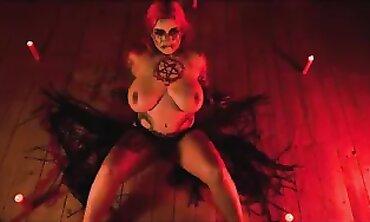 Sabien DeMonia's Solo Striptease and Hardcore Paraffin Wax Play