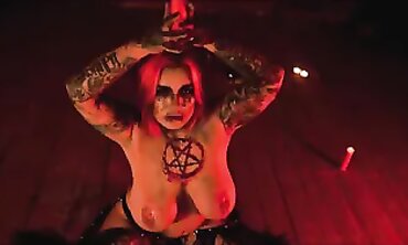 Sabien DeMonia's Solo Striptease and Hardcore Paraffin Wax Play