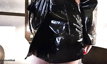 Sophia Smith in Glistening Latex Lingerie