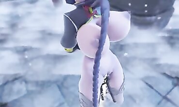 MMD Cosplay: Rough Sex with Huge Tits and Big Ass