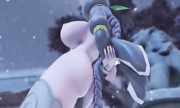MMD Cosplay: Rough Sex with Huge Tits and Big Ass
