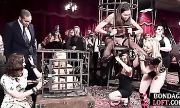 Aiden Starr & Kacie Castle Submit to Fetish Gang Anal Play
