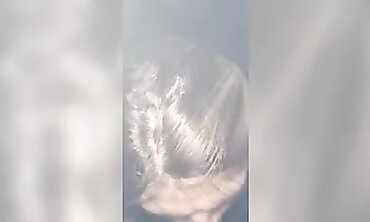 Queen Balcony Sesh - Sexy Brunette Teasing in Lingerie & High Heels