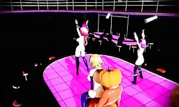 MMD: Raunchy Halloween Candy Lesbian Masturbation