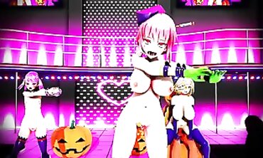 MMD: Raunchy Halloween Candy Lesbian Masturbation