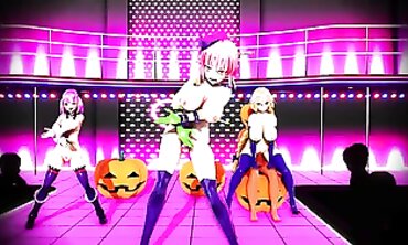 MMD: Raunchy Halloween Candy Lesbian Masturbation