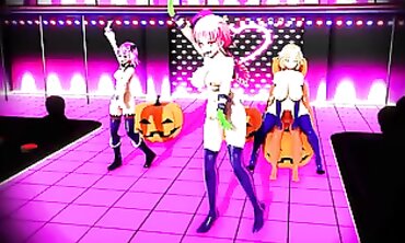 MMD: Raunchy Halloween Candy Lesbian Masturbation