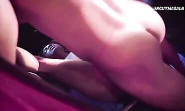 Indian Blonde Uncut Hookup in a Car