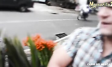 Plus Size Curvy Latin Girl Morelia Mazo Fucked Hard in Old Marketplace