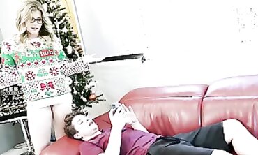 Cory Chase Gives Her Stepson a Naughty Christmas Creampie