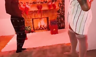 Liyah da Bunni Takes Stretch3x's Egg Nog Creampie