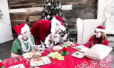 Christmas Family Lunch Turns Into a Wild Gangbang