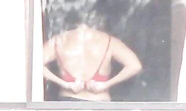Next Door Neighbor Caught on Hidden Cam in the Shower