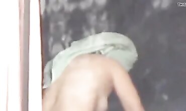 Next Door Neighbor Caught on Hidden Cam in the Shower