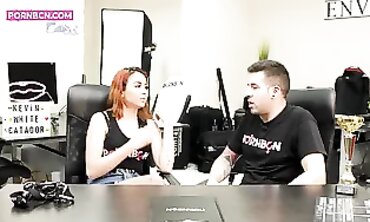 Ginger Latina Amateur Casting Audition With Rough Spanking
