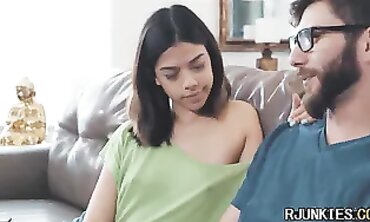 Hefty Boner Meets Diminutive Tight Pussy