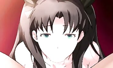 Tohsaka Rin Gets Rough 3D Blowjob and BDSM Action