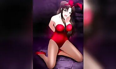 Tohsaka Rin Gets Rough 3D Blowjob and BDSM Action