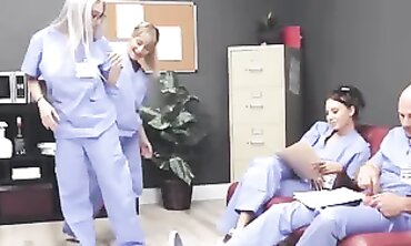 Skylar Vox Gets a Spunky Fuckfest from the Nurse's Pals